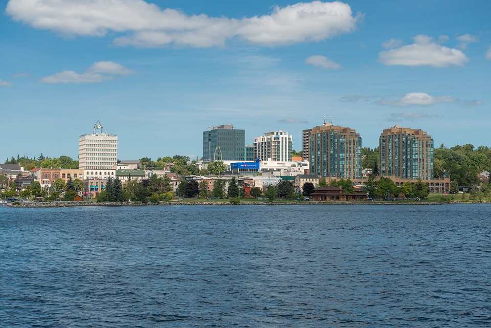 Downtown Barrie seen from Kempenfelt Bay